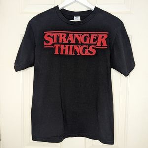 Stranger Things Netflix Store Las Vegas T-shirt ‎ Kids L NWOT Black